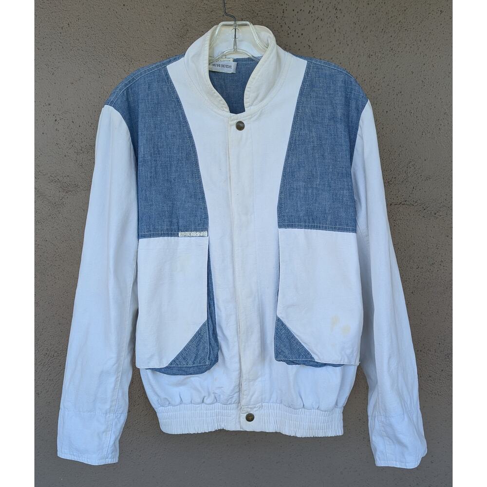 💜Vintage Georges Marciano × Guess for Henri Bendel Denim Panel Jacket | Men’s M